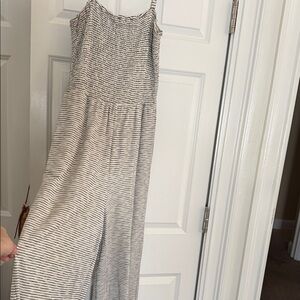 Like New Stretchy striped jumpsuit